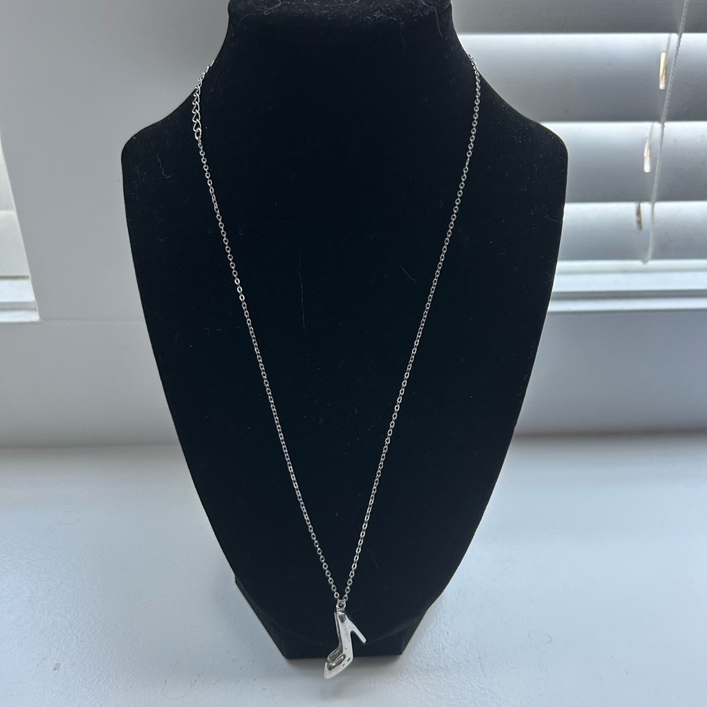 Sterling Silver High Heel Necklace